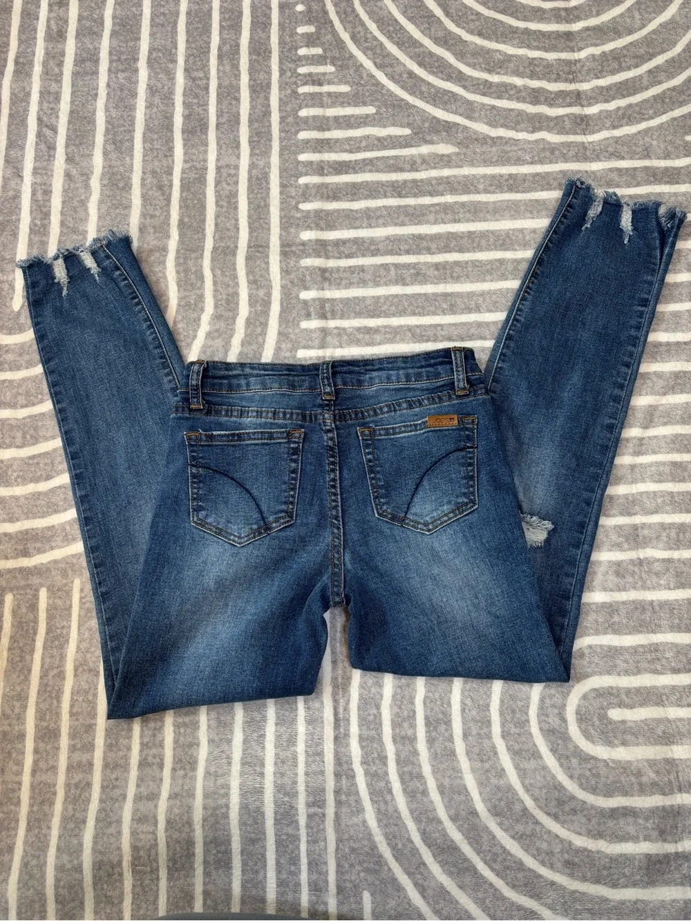 Joe's Jeans Girls Jeans, Straight, Distressed Hem, 14, Kids Blue Denim